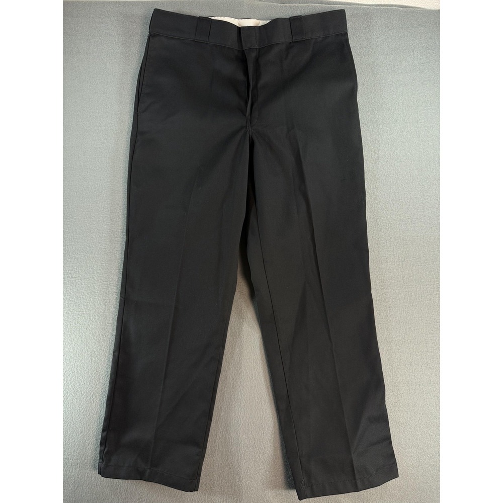 Dickies 874 Pants Mens 36x30 Black Regular Fit Canvas Chino Straight Workwear